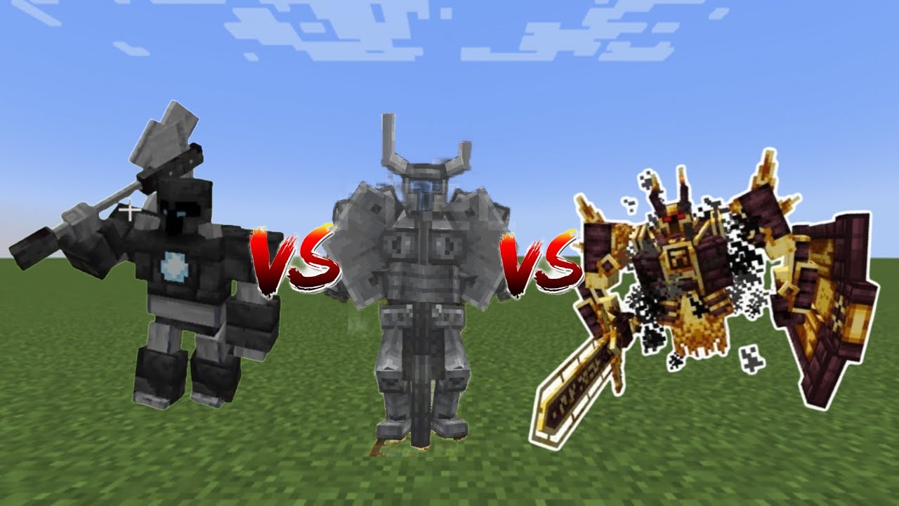 (Unofficial Mowzie's Mobs) Ferrous Wroughtnaut Vs Ignis Vs Nameless Guardian (Eaab's Mobs)