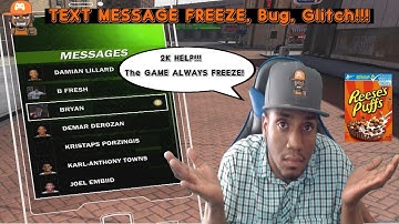 2K HELP! Text Message Freeze, Bug, Breaks, Glitch the Screen!!! NBA 2K18