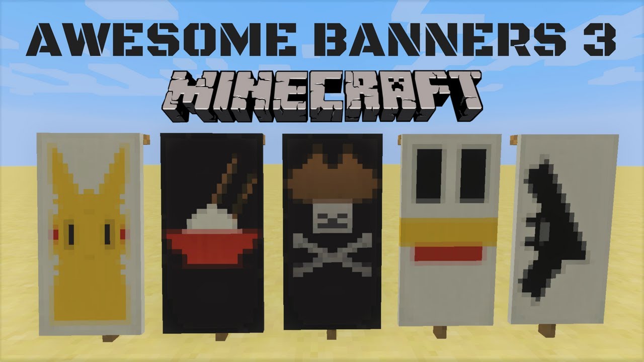 5 AWESOME MINECRAFT BANNER DESIGNS WITH TUTORIAL! #3 - YouTube