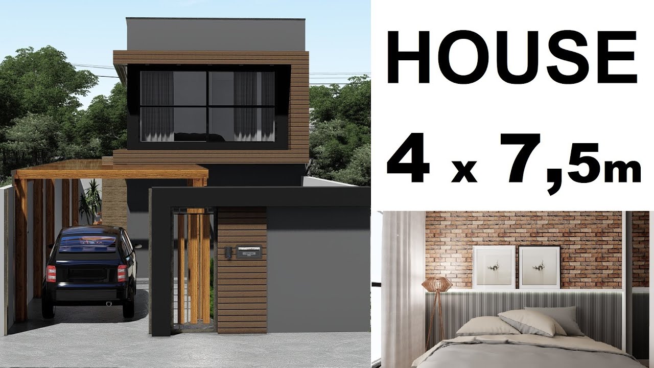 SMALL HOUSE 4 x 7 METERS - 2 BEDROOMS - YouTube