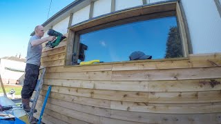 WE HAVE A WINDOW and the CEDAR CLADDING is Finished!