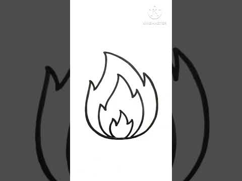 How to Draw Fire🔥 #shorts #youtubeshorts #trending #viral #easy #drawing