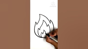 How to Draw Fire🔥 #shorts #youtubeshorts #trending #viral #easy #drawing