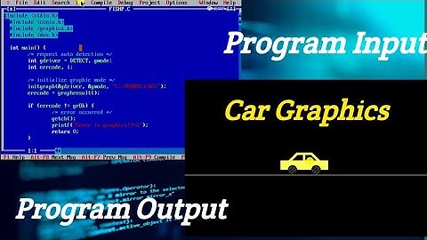 How to make moving car graphics in turbo C++ in only 5 minute/ tutorial graphics coding/python,java/