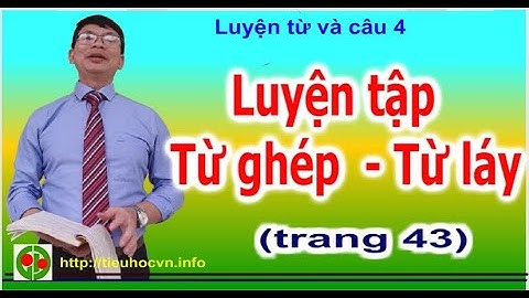Luyện từ và câu 4 Trang 43 Luyện tập về Từ ghép và từ láy Tuần 4