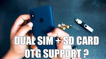 Xiaomi Redmi Note 5 Pro- How to Insert Dual SIM Card and SD Card Simultaneously | OTG Test