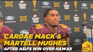 Information ASU RB Cardae Mack & LB Martell Hughes recap the Sun Devils' win over Hawaii Update