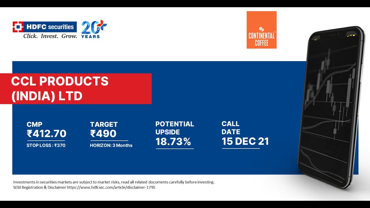 Stock Recommendation –CCL PRODUCTS (INDIA) LTD - YouTube