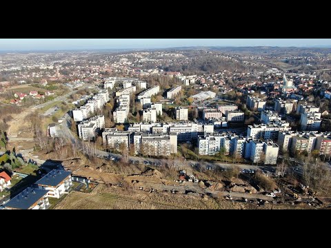Bochnia. Trwa budowa drogi KN 2 (03.03.2021)