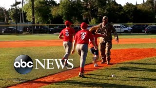 Military dad surprises kids at the ballpark | WNT