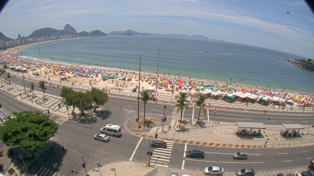 Live webcam view of Copacabana Beach Live Cam