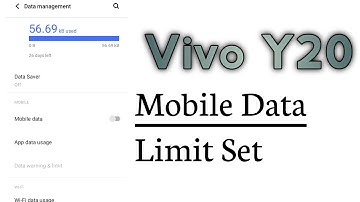 Vivo Y20 Mobile Data Limit Set