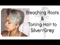 Bleaching Roots & Toning Hair to Silver / Grey - Wella t14 & Wella 050