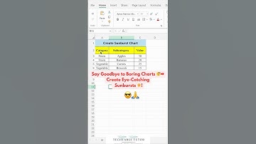 Say Goodbye to Boring Charts 😴➡️ Create Eye-Catching Sunbursts 🌟 #excel #exceltips #excelshorts