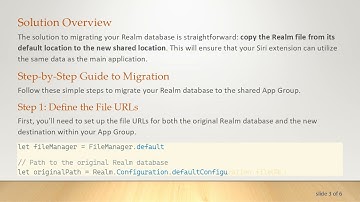 How to Migrate Realm Database to Shared App Group in Swift
