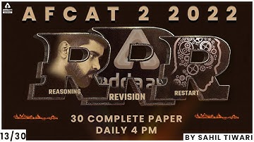 AFCAT 2 2022 | AFCAT Reasoning | AFCAT Reasoning Previous Year Question Paper #13 | By Sahil Tiwari