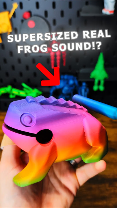 3D Printed Supersized Real sounding Percussion Frog instrument #howto #3dprint #diy