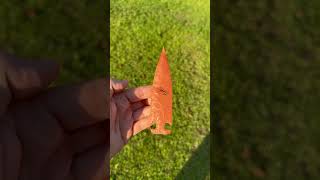 Huge Coral Bolen-Bevel! 🐠🪸  #flintknapping #primitivetechnology