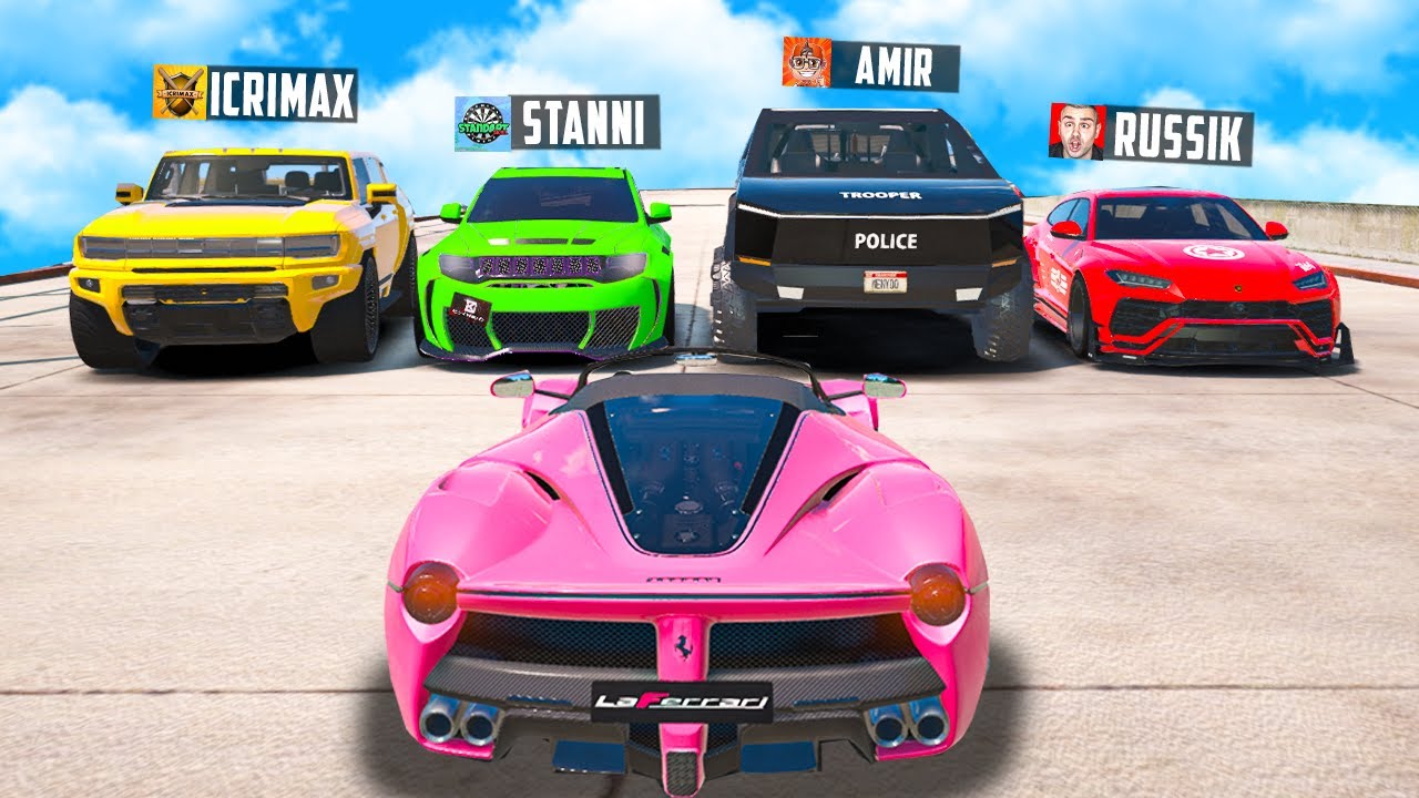 YOUTUBER WÜRFELN AUTO und JAGEN MICH für GELD in GTA 5!