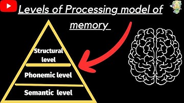 Craik and Lockhart model of memory || Levels of processing || Memory & Forgetting || Psychology 🧠🧠