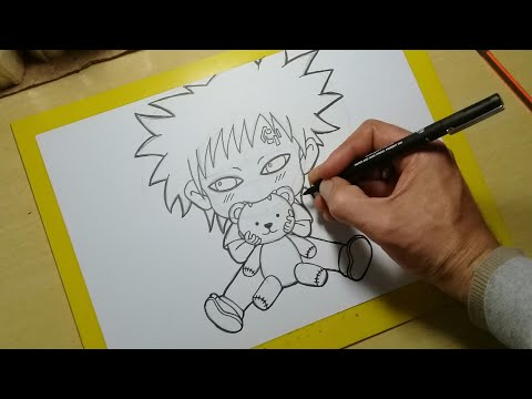 TUTORIAL COMO DESENHAR o OBITO CHIBI passo a passo 