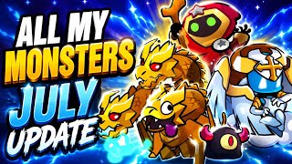 All My Monsters and their Levels July Update | Summoner's Greed screenshot 3