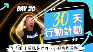 30天行動計畫Day 20: 【示範】透視客戶內心小劇場找痛點