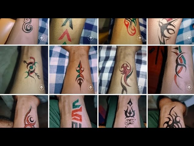 Simple trick with beautiful 😍 4four cut arm 12 tattoo designs || Dm tattoo  creator || #viral#shorts - YouTube