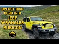 Driving breast high road in the jeep wrangler rubicon