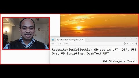 "RepositoriesCollection" in Unified Functional Testing (UFT) || QTP || VB Scripting || OpenText UFT