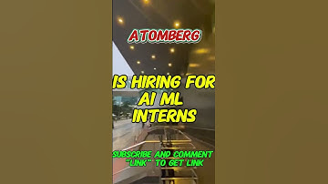 Comment "LINK" #atomberg #ai #ml #artificialintelligence #machinelearning #internship #job