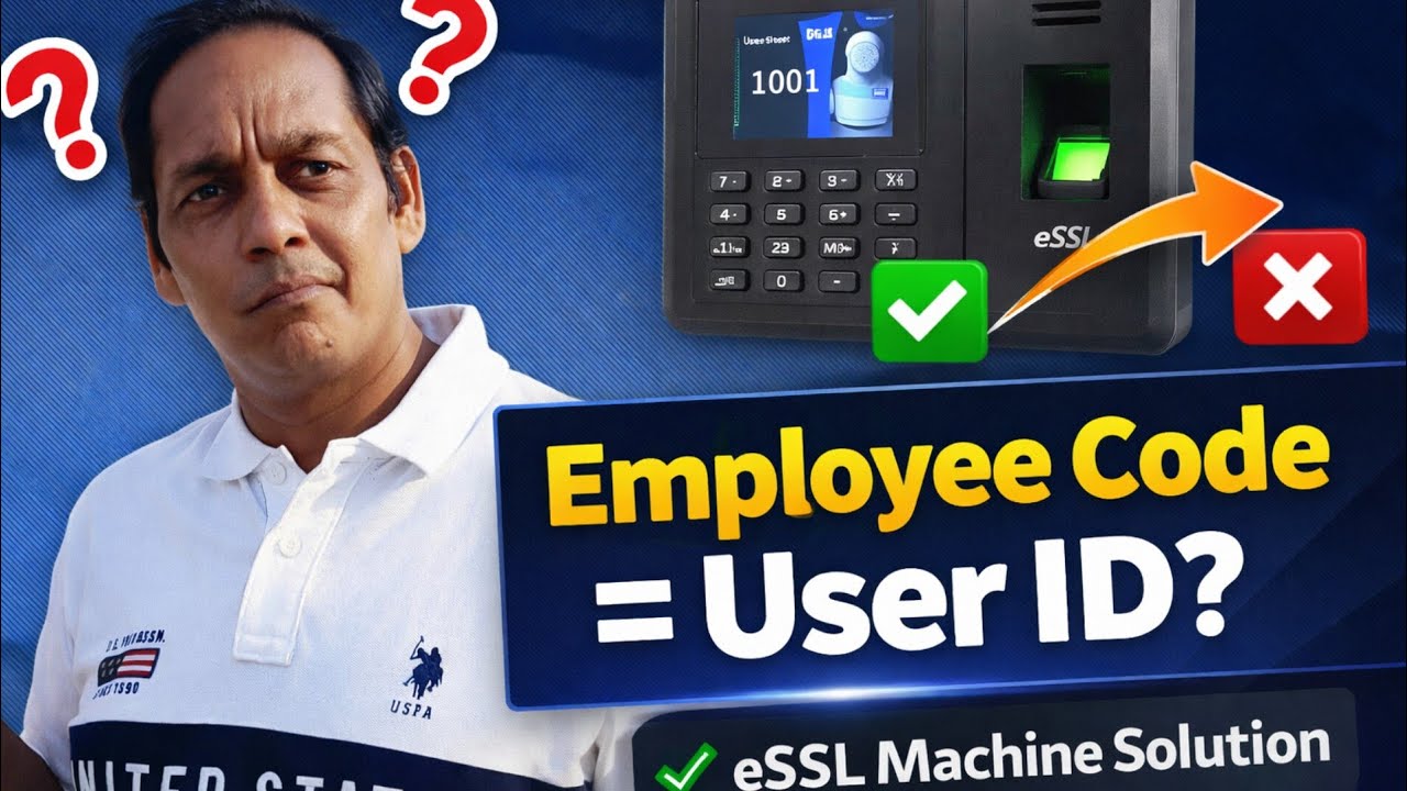 eSSL Machine Tutorial: Register Employee Code as User ID and Device CodeProblem-Solving