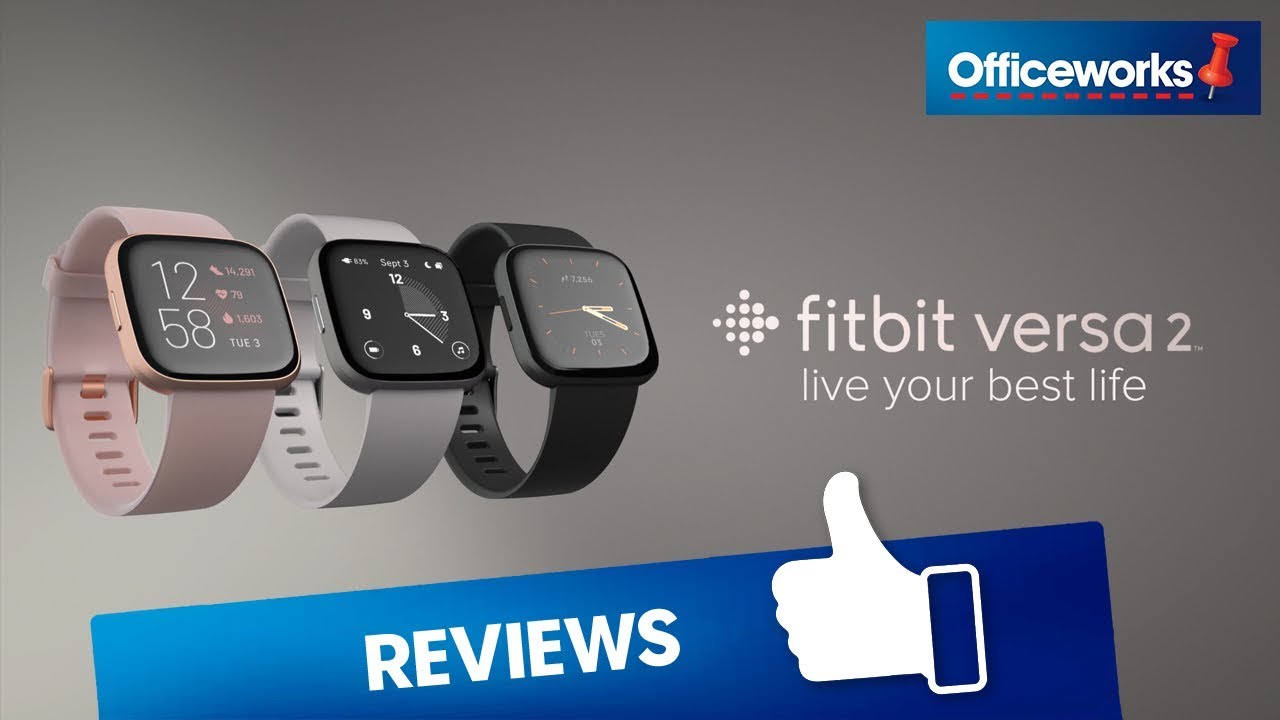 Fitbit Versa 2 Smart Watch Black Carbon 