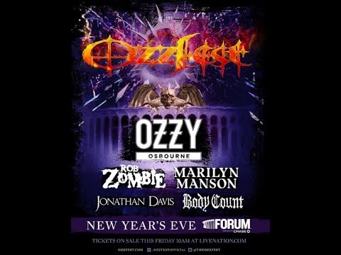 One night Ozzfest New Year's Eve 2018 Ozzy/Marilyn Manson/ Rob Zombie and more..!