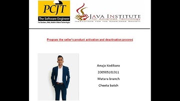 Product activation and deactivation process | WEB Programming I | Java Institute