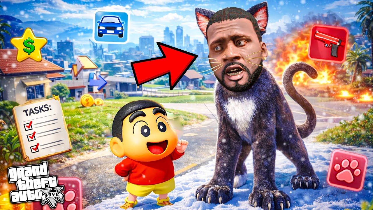 GTA 5 Telugu: Shinchan Escape the Ghost Granny Franklin Cat obby? Deadly obby in Roblox 🏠