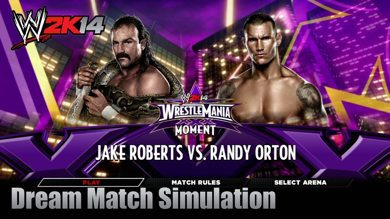 Jake Roberts vs Randy Orton (WWE 2K14 Dream Match Simulation)