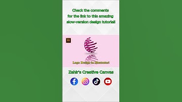 3D Globe Logo Design Idea! Illustrator Tutorial #shorts