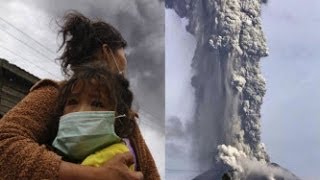 Sinabung volcano in Indonesia erupts twice in one day