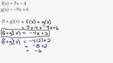 Combining Functions by Addition Subtraction Multiplication and Division