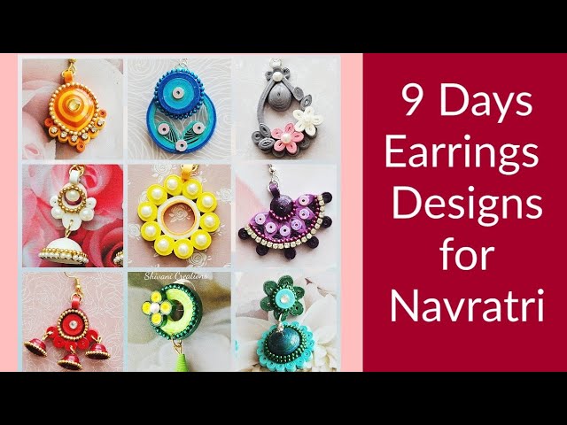 Buy Designer QUILLING PAPER EARRINGS/Handmade earrings/Gift items/Colour  variations available/ QA06 at Amazon.in