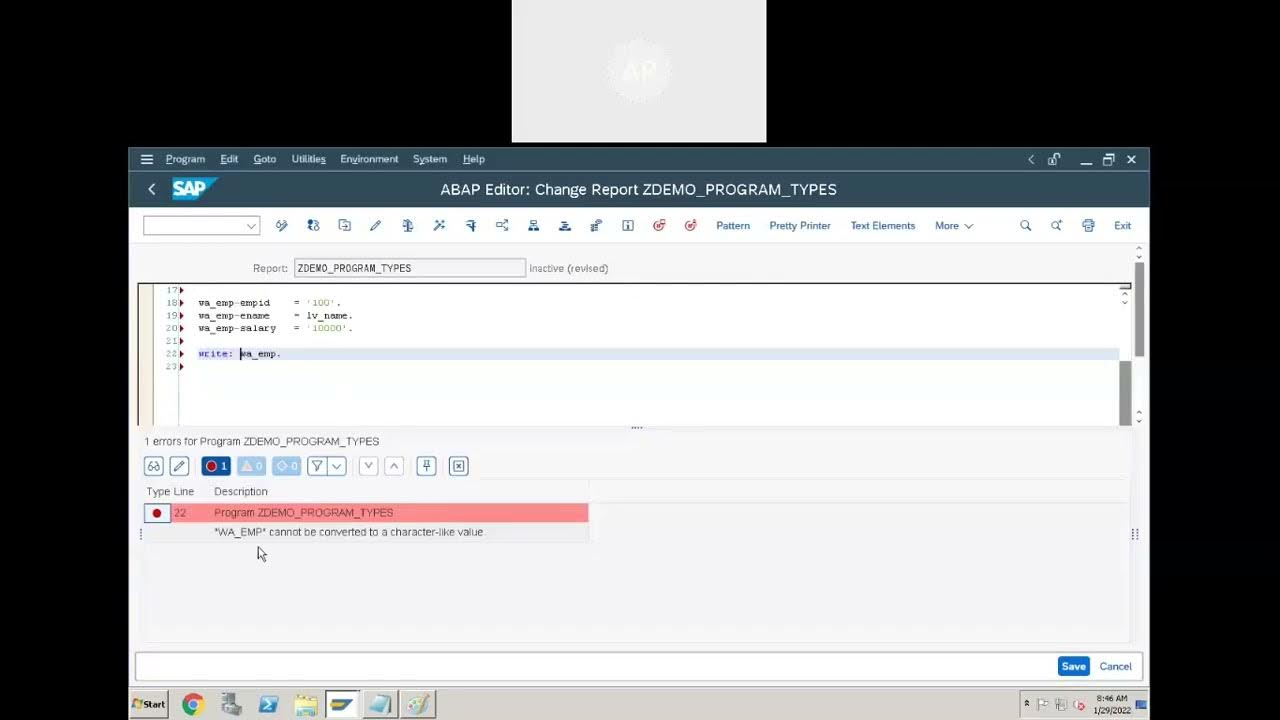4 ABAP Class 3, TYPE Structures - YouTube