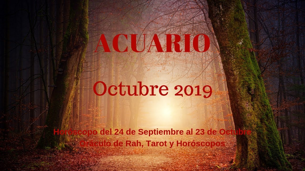 ACUARIO Horóscopo Octubre 2019. SORPRESA ECONÓMICA !!!. (Tarot y