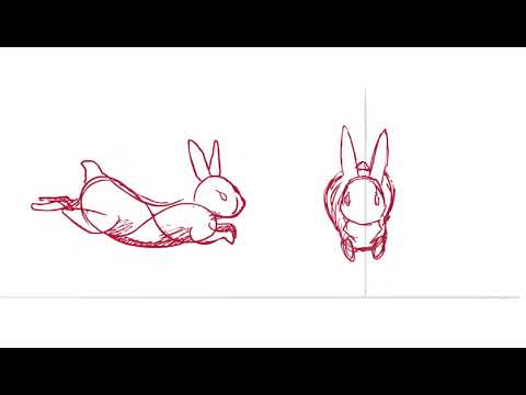 Borris run cycle rough1 (rabbit reference) - YouTube