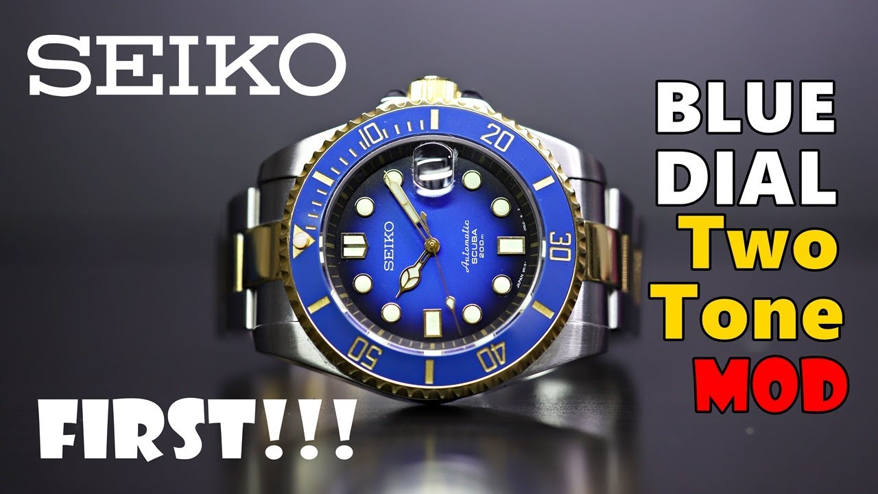SEIKO FIRST ever blue dia Two Tone Luxury Watch - YouTube
