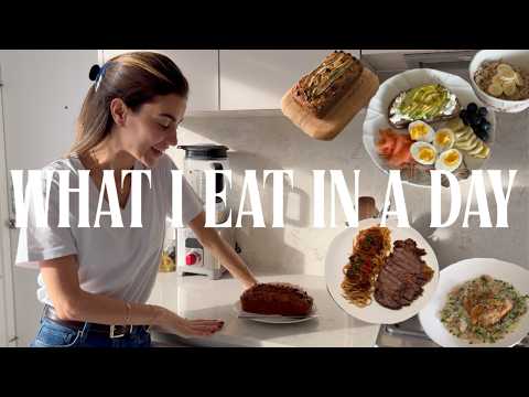 WHAT I EAT IN A DAY | high-protein, simple & balanced  thumbnail