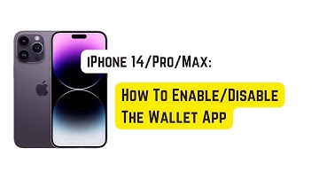 How To Enable/Disable Wallet on iPhone 14 Pro/Max