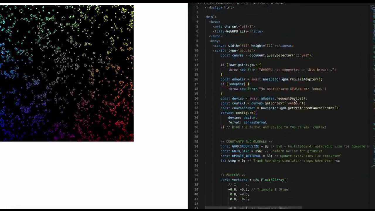 Conways game of life webgpu youtube