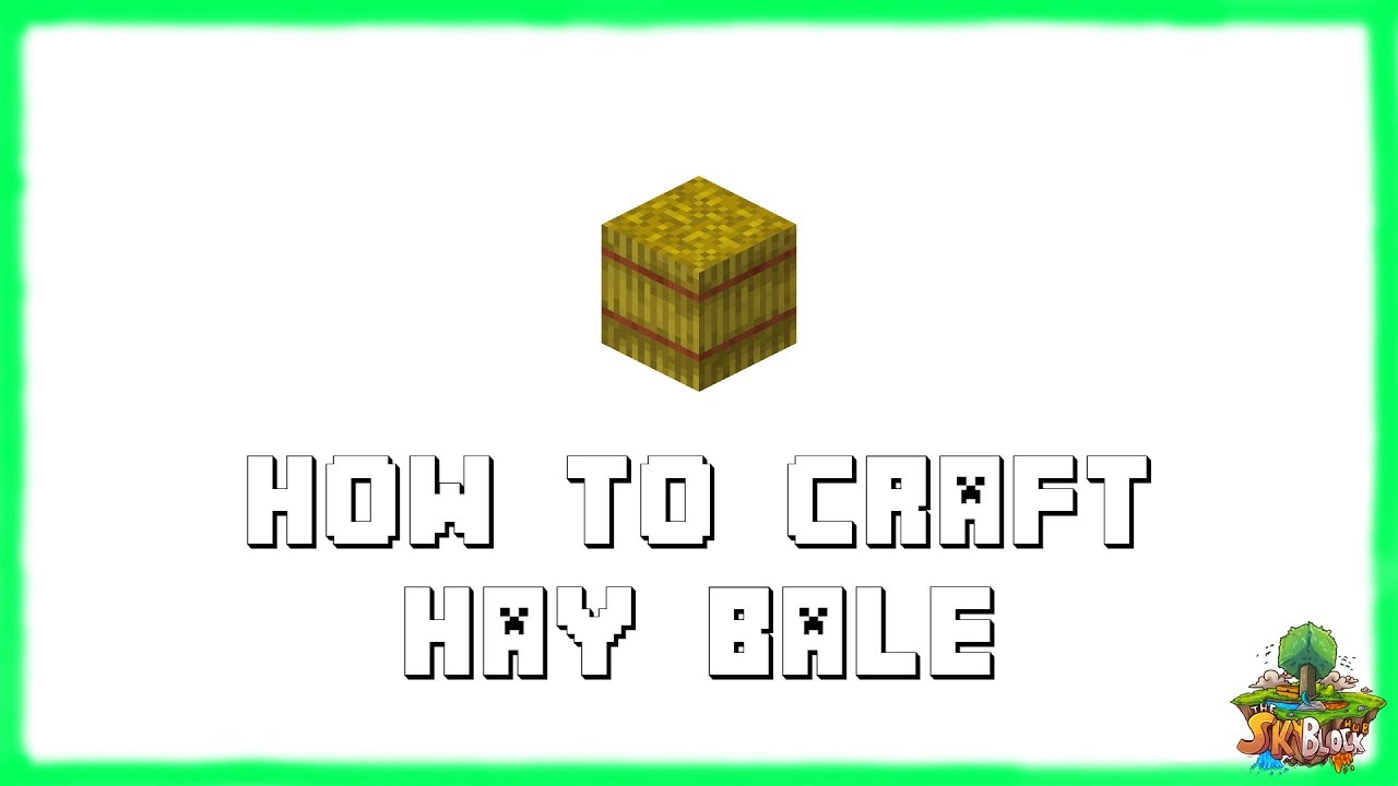 Jeg regner med mikrocomputer kritiker ✓ Minecraft 1.18.1: How to Craft Hay Bale! (2022) - YouTube