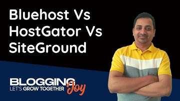 Bluehost Vs HostGator Vs SiteGround Comparison 2020 | Which is Best WordPress Hosting For Beginners